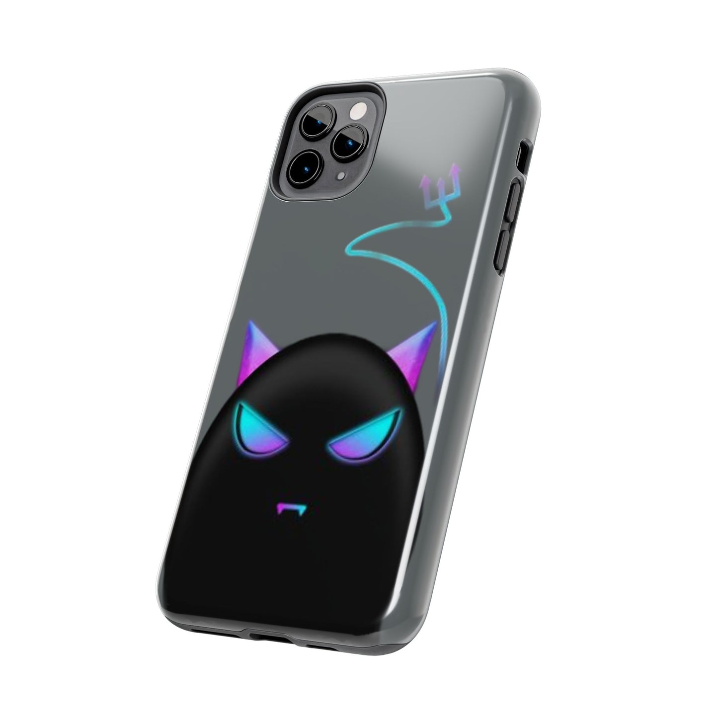 Demonic Cat Tough Phone Case - Cute & Edgy Phone Protection for Cat Lovers