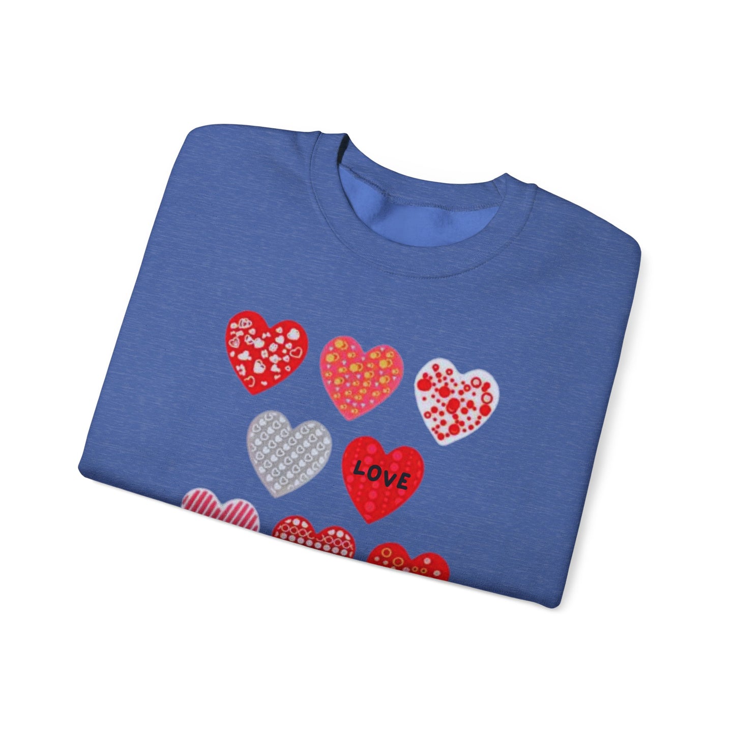 Ivory Cloud White Sweatshirt for Women – Love Hearts Cozy Everyday Sweater