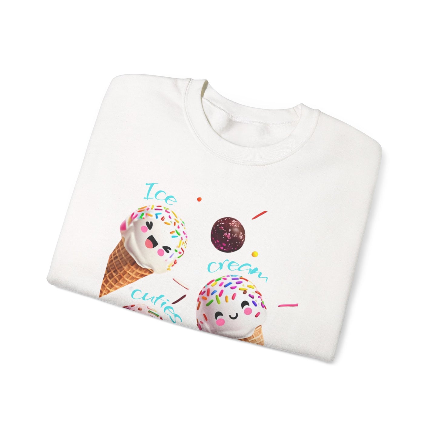 Bubblegum Bliss Pink Sweatshirt for Women – Cute Ice Cream Cone Sweet Treat Design
