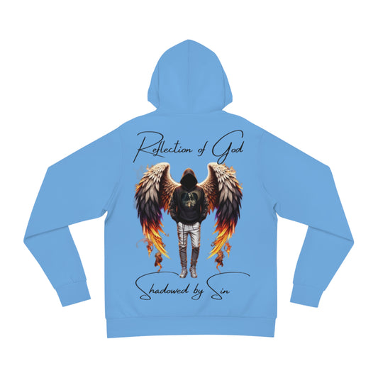 Sky Mist Blue Hoodie for Men– Divine Light Inspired Spiritual Reflection Wear