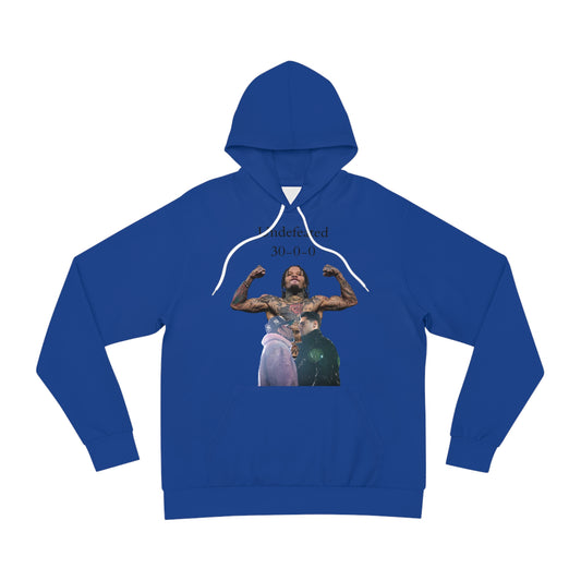 Deep Navy Statement Hoodie – "Defeated 30-0" Bold Victory Mindset Sweatshirt