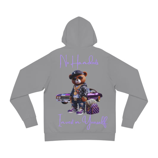 Silver Mist Grey Hoodie for Men & Women – "Invest in Yourself" Ambitious Grizzly Motivation Apparel