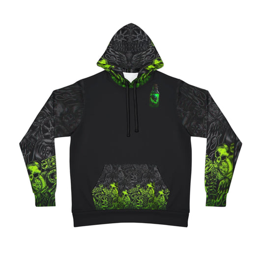 💀 Vibrant Green Skull Graphic Hoodie – Bold & Edgy Streetwear for Men & Women