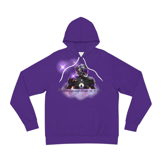 Royal Purple "Too Many Hours In It to Win" NFL Hoodie – Grind & Hustle Football Pullover