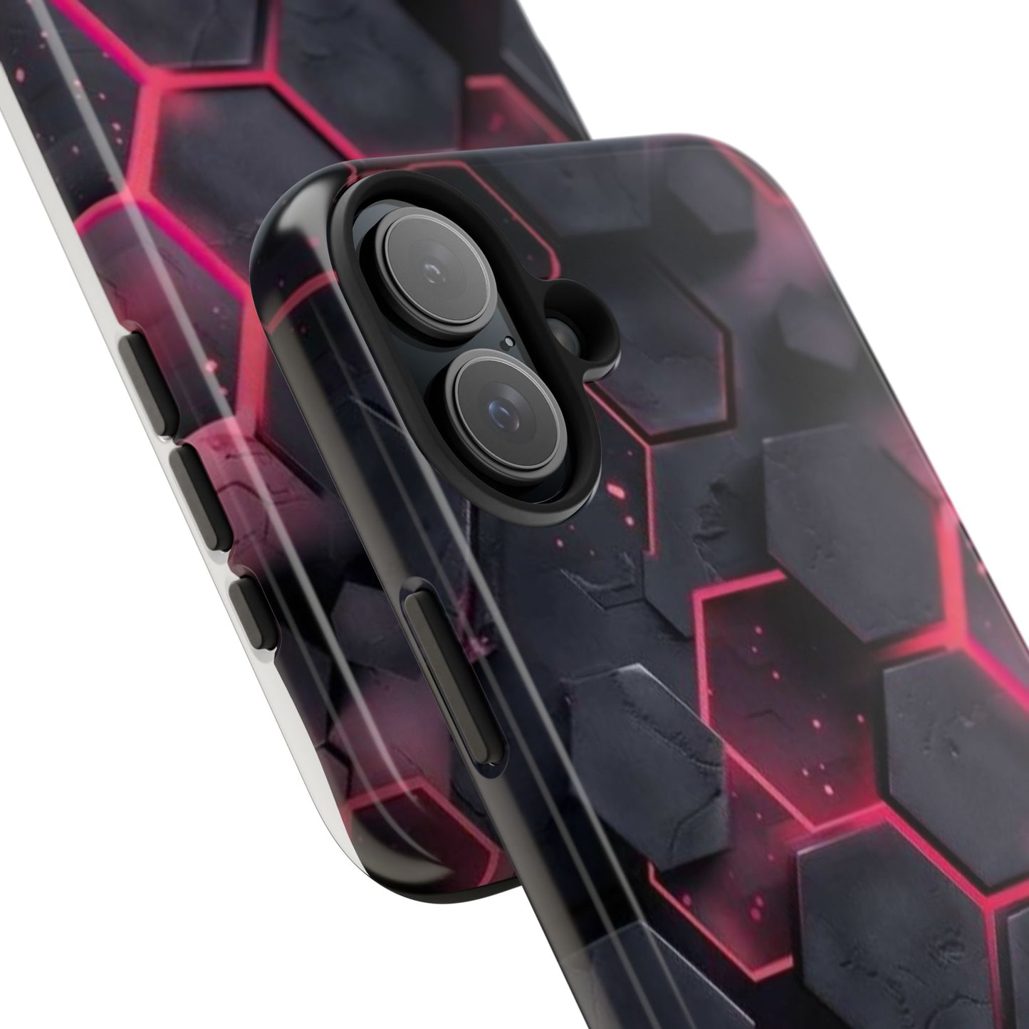 Stylish Tough Phone Cases with Hexagonal Design - Durable Protection for Tech Lovers