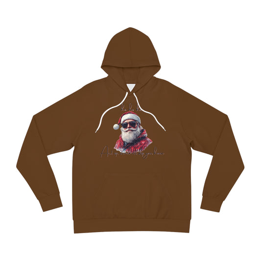 Chestnut Roast Brown Hoodie for Men & Women – Santa’s Warning Act Up and I’ll Skip Your House Holiday