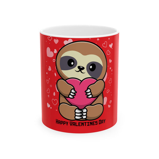 Cute Sloth Valentine's Day Mug - 11oz  Ceramic Coffee Cup
