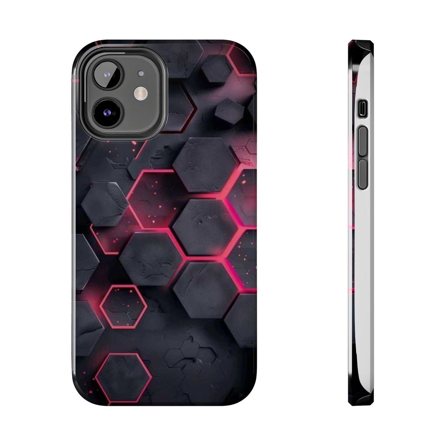 Stylish Tough Phone Cases with Hexagonal Design - Durable Protection for Tech Lovers