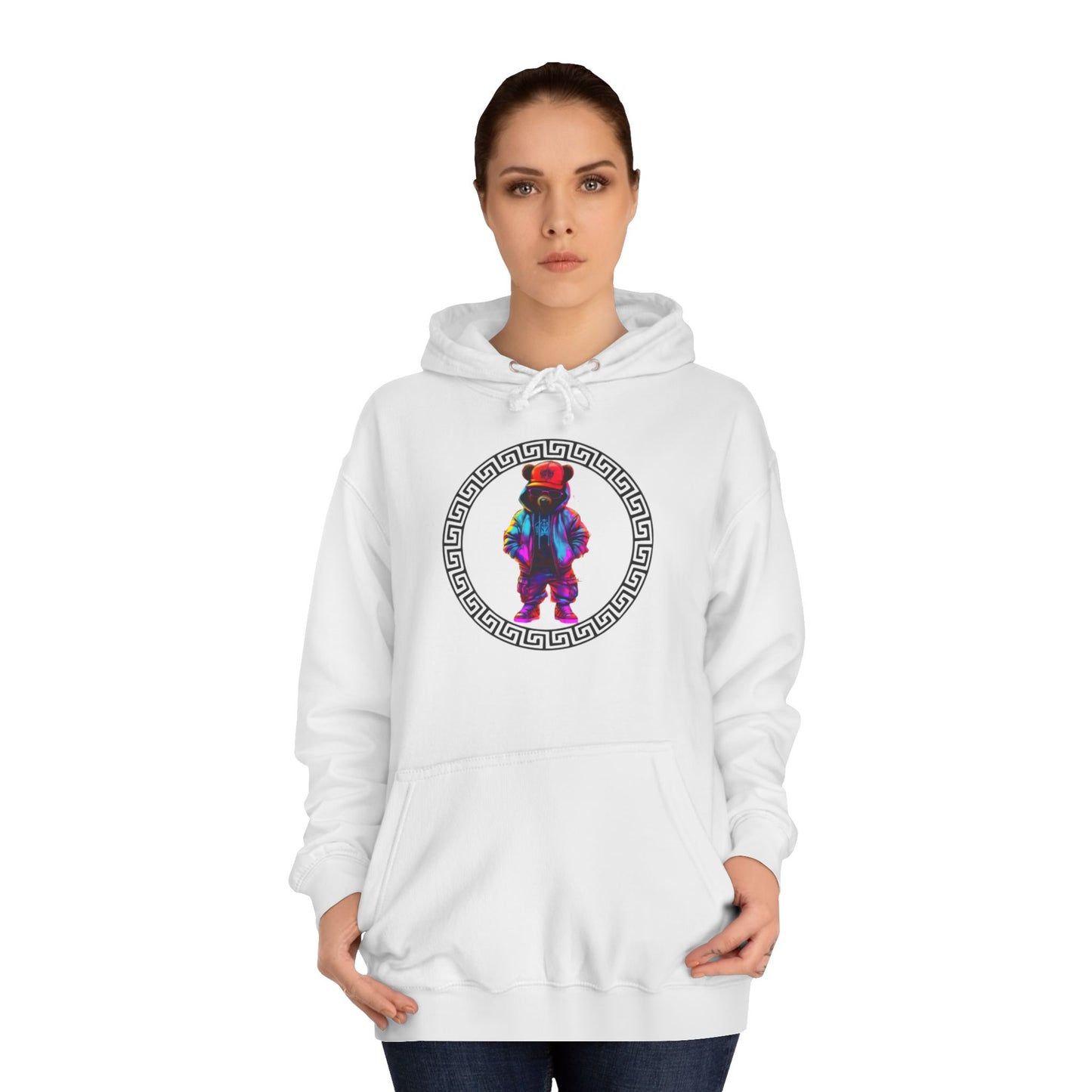 Cosmic Tie-Dye Bear Graphic Sweater – Vibrant Streetwear Pullover