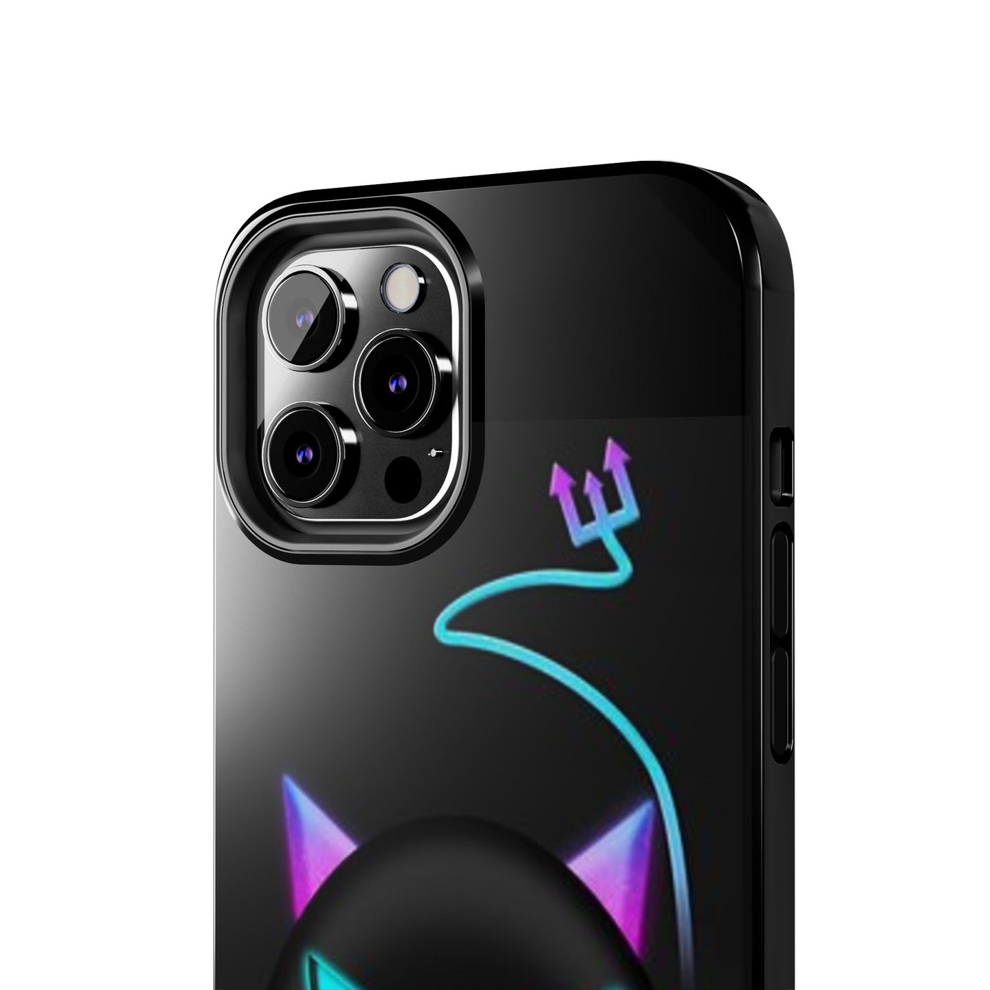 Demonic Cat Tough Phone Case - Cute & Edgy Phone Protection for Cat Lovers