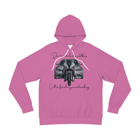 Blush Pink Sublimated Hoodie – "BMW, Don’t Put Me Last" Statement Pullover with Drawstrings & Kangaroo Pocket