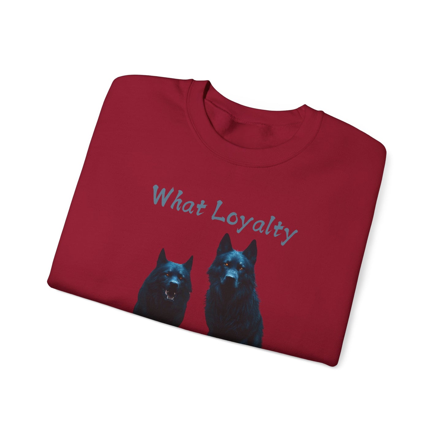 🐾 Funny Dog Lover Red Sweatshirt – "What Loyalty Looks Like" Design for Dog Owners & Pet Lovers