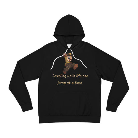 Onyx Black Hoodie for Men & Women – "Level Up Every Day" Retro Gaming Wear