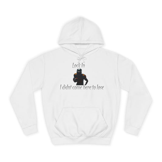 Glacier White Men’s NFL Hoodie – "Lock In" Football Edition Sweatshirt with Drawstrings & Kangaroo Pocket