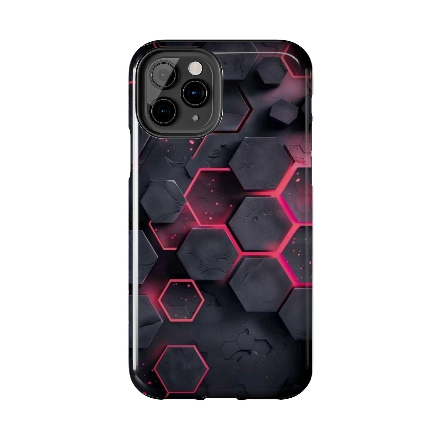 Stylish Tough Phone Cases with Hexagonal Design - Durable Protection for Tech Lovers
