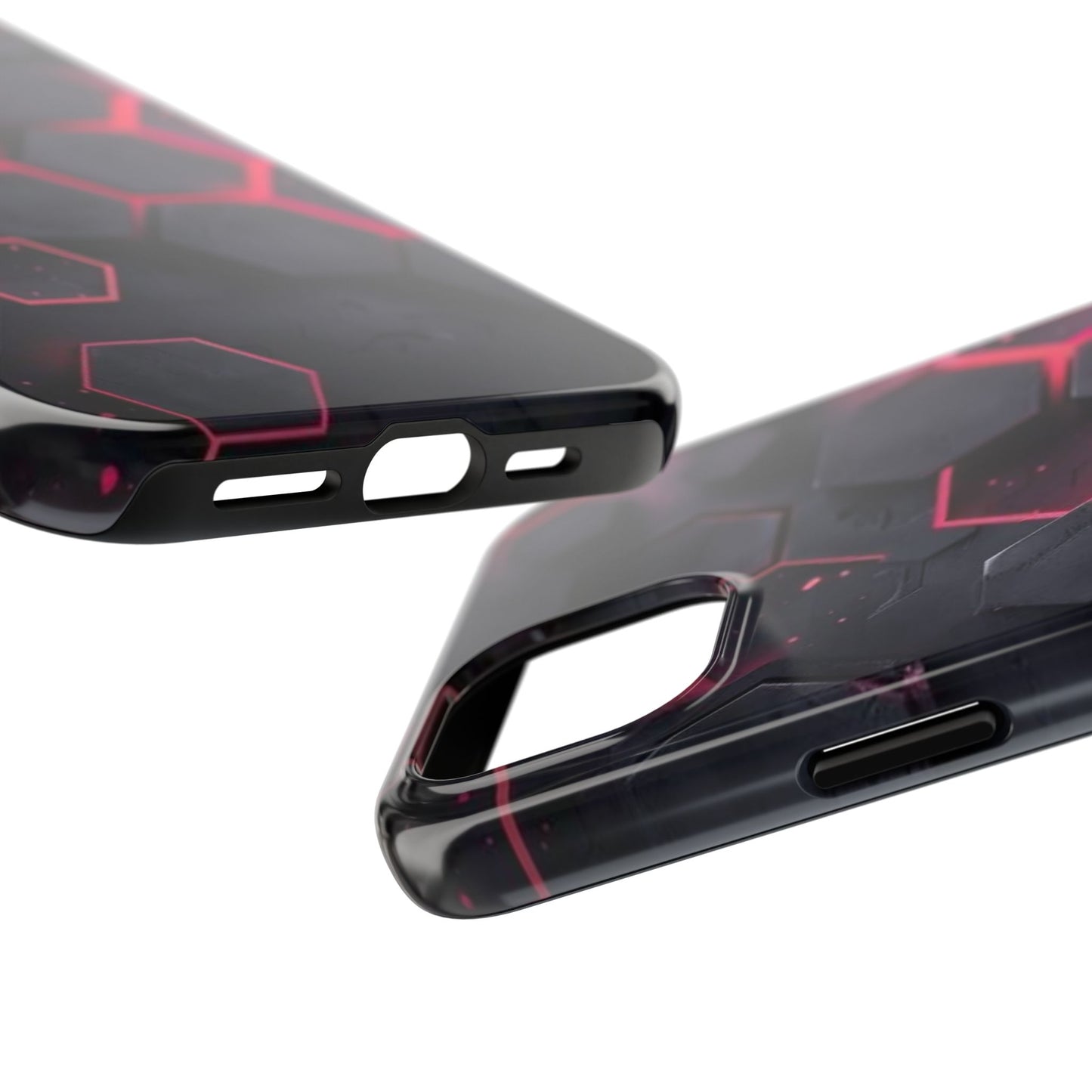 Stylish Tough Phone Cases with Hexagonal Design - Durable Protection for Tech Lovers