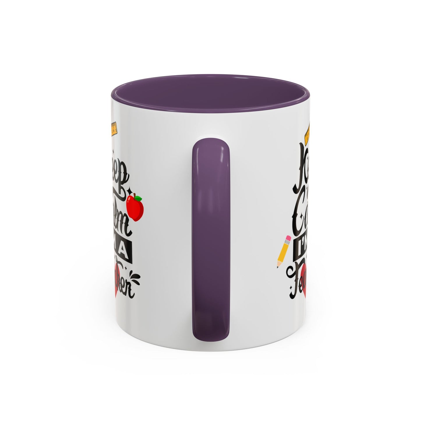☕ Teacher’s Keep Calm Coffee Mug – Fun & Motivational Gift for Teacher Appreciation Day 🍎✨