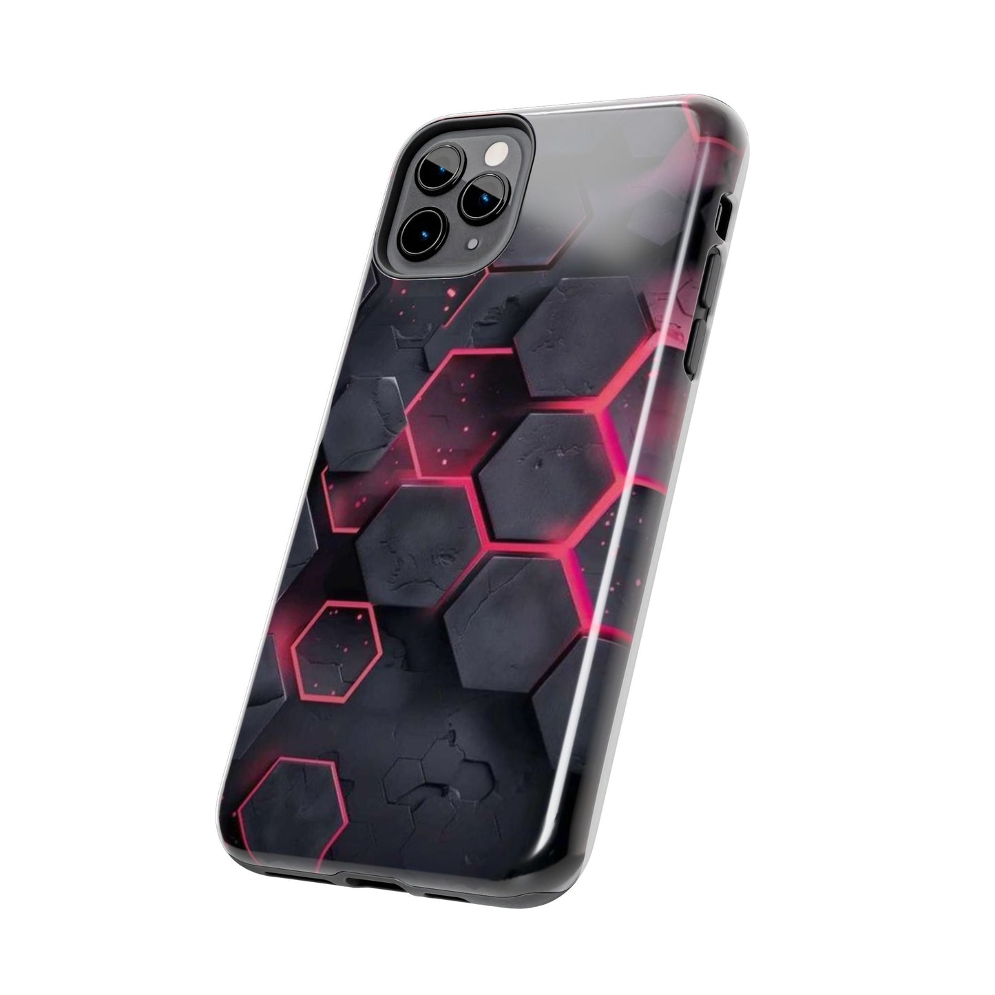 Stylish Tough Phone Cases with Hexagonal Design - Durable Protection for Tech Lovers