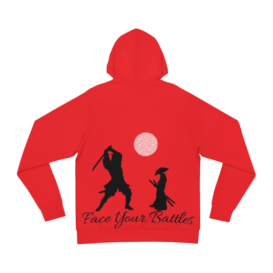 Firestorm Red Hoodie for Men & Women – Face Your Battles Motivational Wear