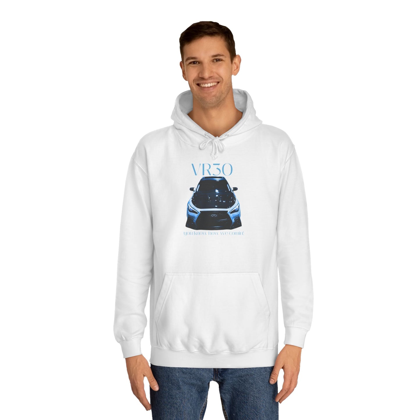 Midnight Horizon Blue Hoodie for Men & Women – V3ro Sports Car Enthusiast Apparel