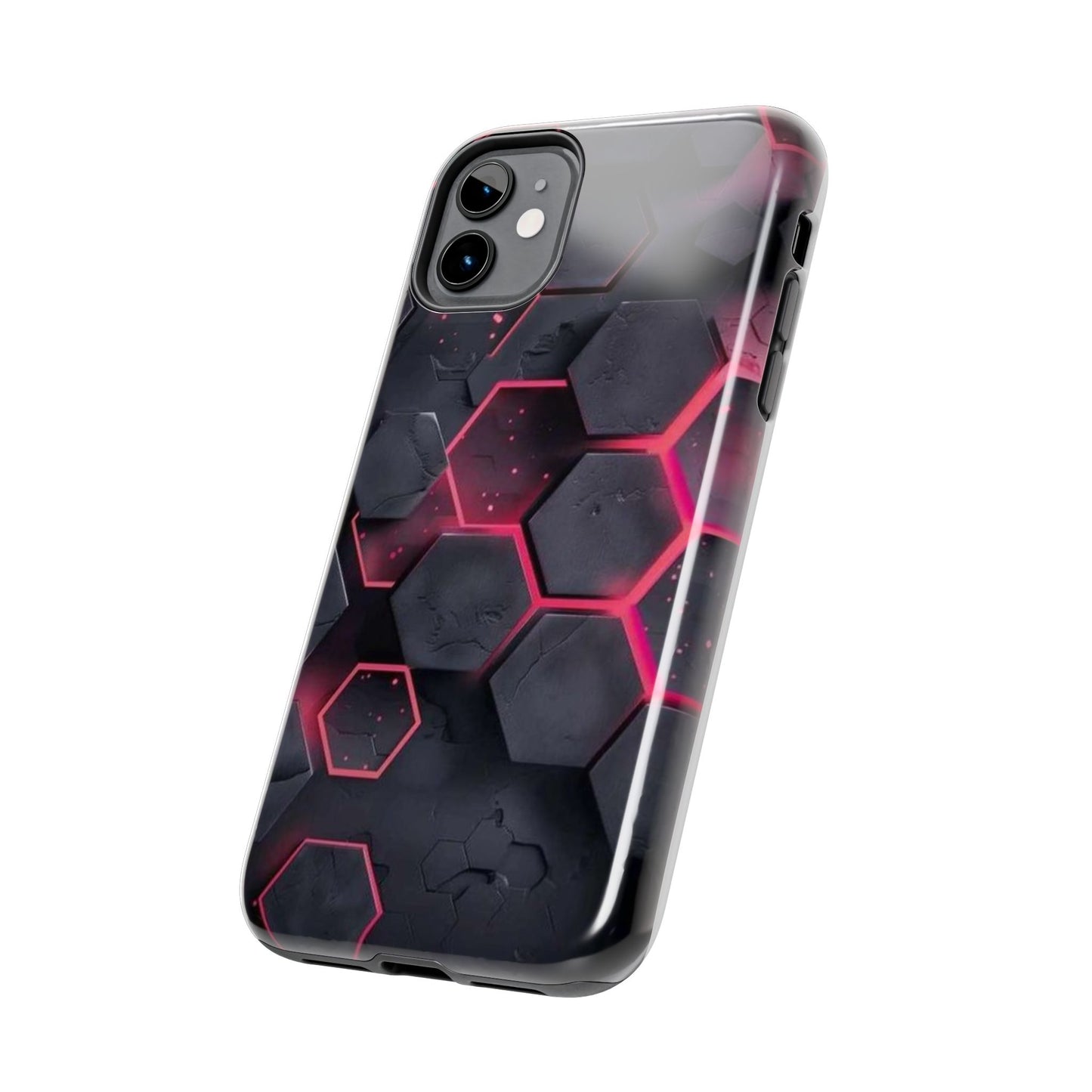 Stylish Tough Phone Cases with Hexagonal Design - Durable Protection for Tech Lovers