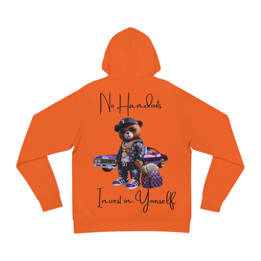 Ignite Flame Orange Hoodie for Men – Self Investment Bold Bear Grind Culture Wear
