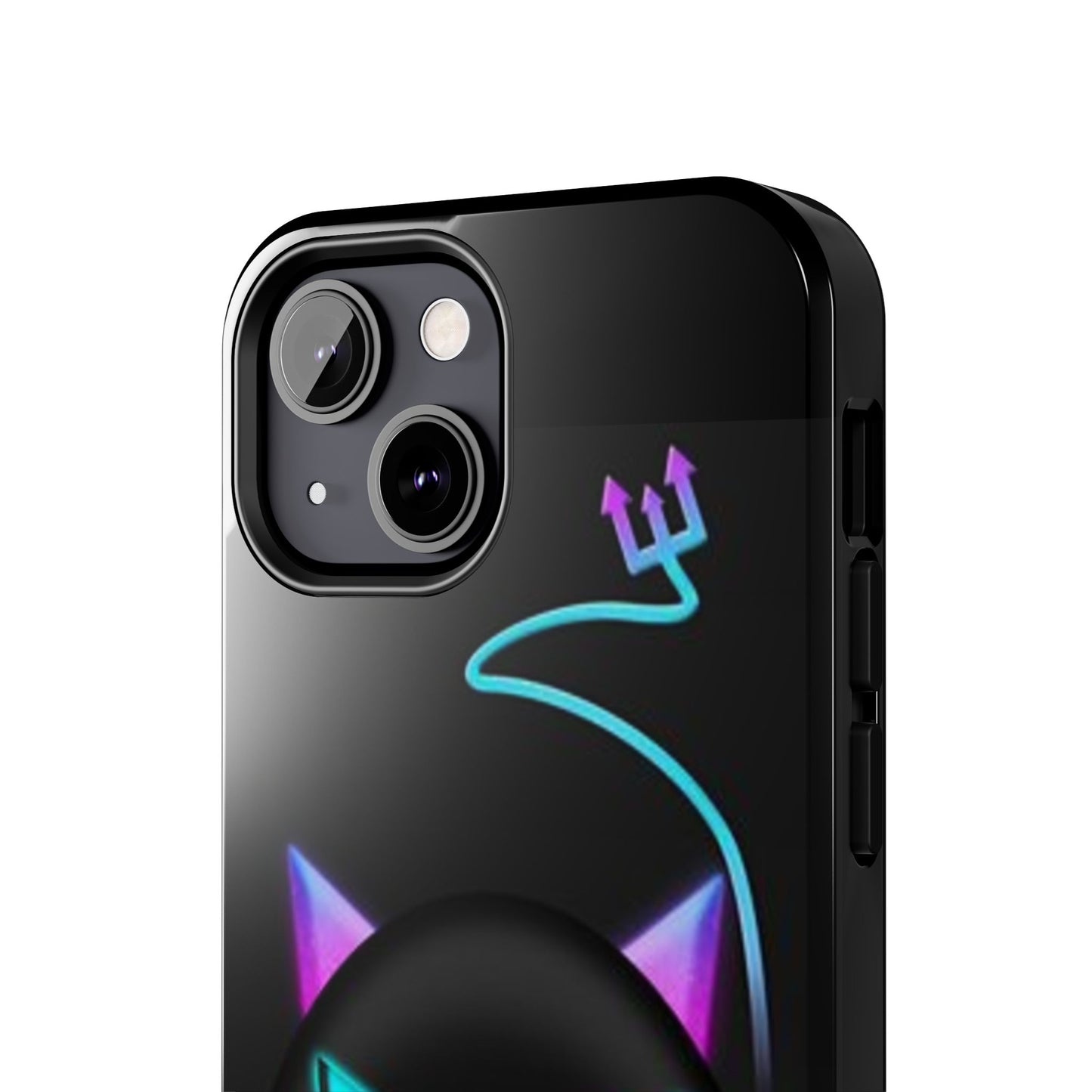 Demonic Cat Tough Phone Case - Cute & Edgy Phone Protection for Cat Lovers