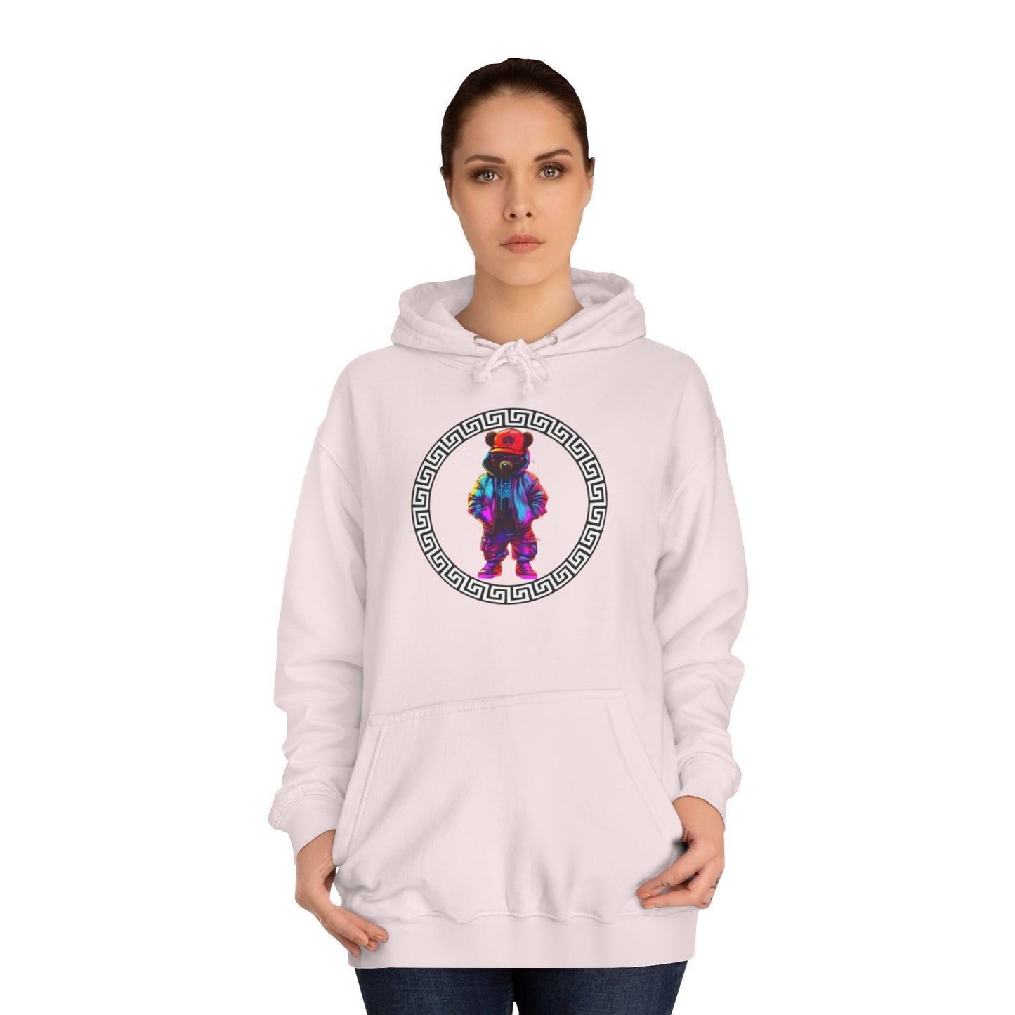 Cosmic Tie-Dye Bear Graphic Sweater – Vibrant Streetwear Pullover