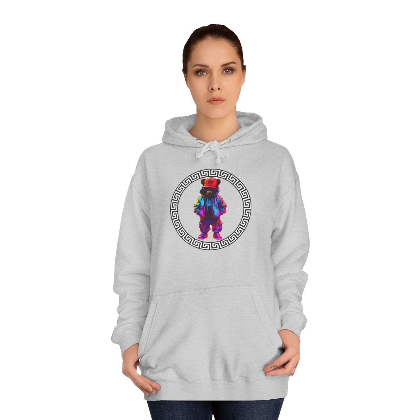 Cosmic Tie-Dye Bear Graphic Sweater – Vibrant Streetwear Pullover