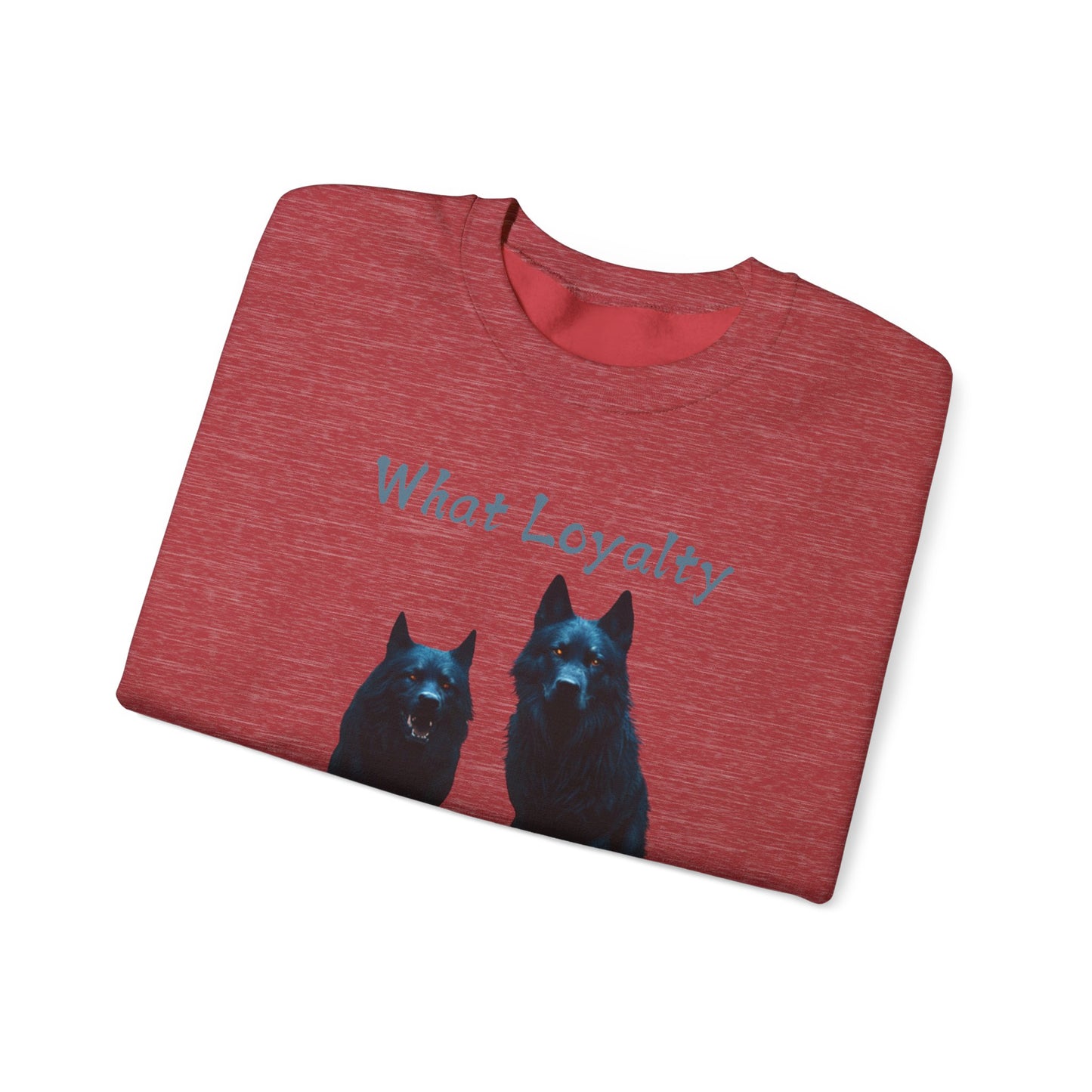 🐾 Funny Dog Lover Red Sweatshirt – "What Loyalty Looks Like" Design for Dog Owners & Pet Lovers