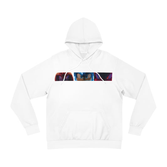 Arctic Blast White Hoodie for Men & Women – Retro Gaming Legends Design Featuring Sonic, Knuckles & Shadow