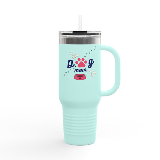 🐶 Dog Mom Insulated Travel Mug – 40oz Stainless Steel Coffee Cup for Pet Lovers