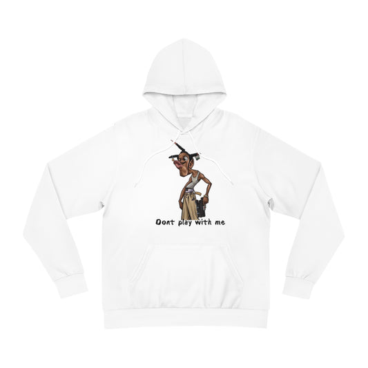 Frostbite White Hoodie for Men & Women – "Don’t Play With Me Loc" Bold Street Statement