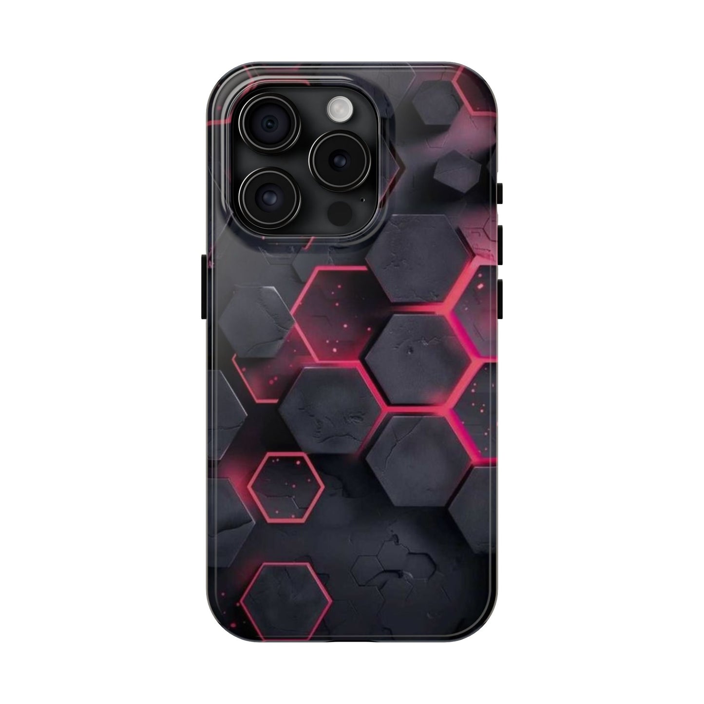 Stylish Tough Phone Cases with Hexagonal Design - Durable Protection for Tech Lovers