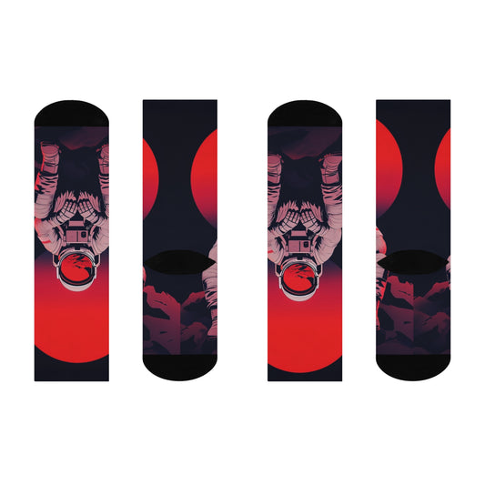 Astronaut Cushioned Crew Socks | Space-Themed Socks for Comfort & Style