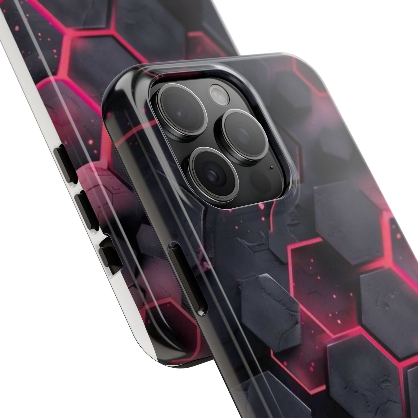 Stylish Tough Phone Cases with Hexagonal Design - Durable Protection for Tech Lovers