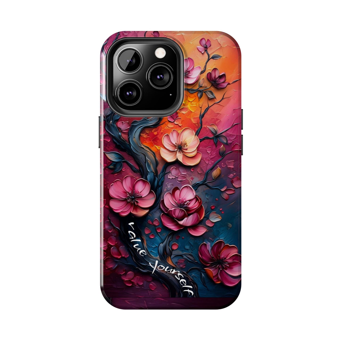 Value Yourself Floral Tough Phone Case
