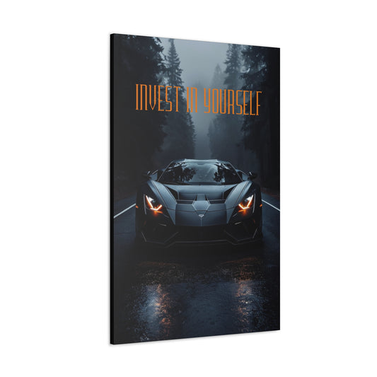 Motivational Canvas Gallery Wrap - 'Invest in Yourself' Wall Art