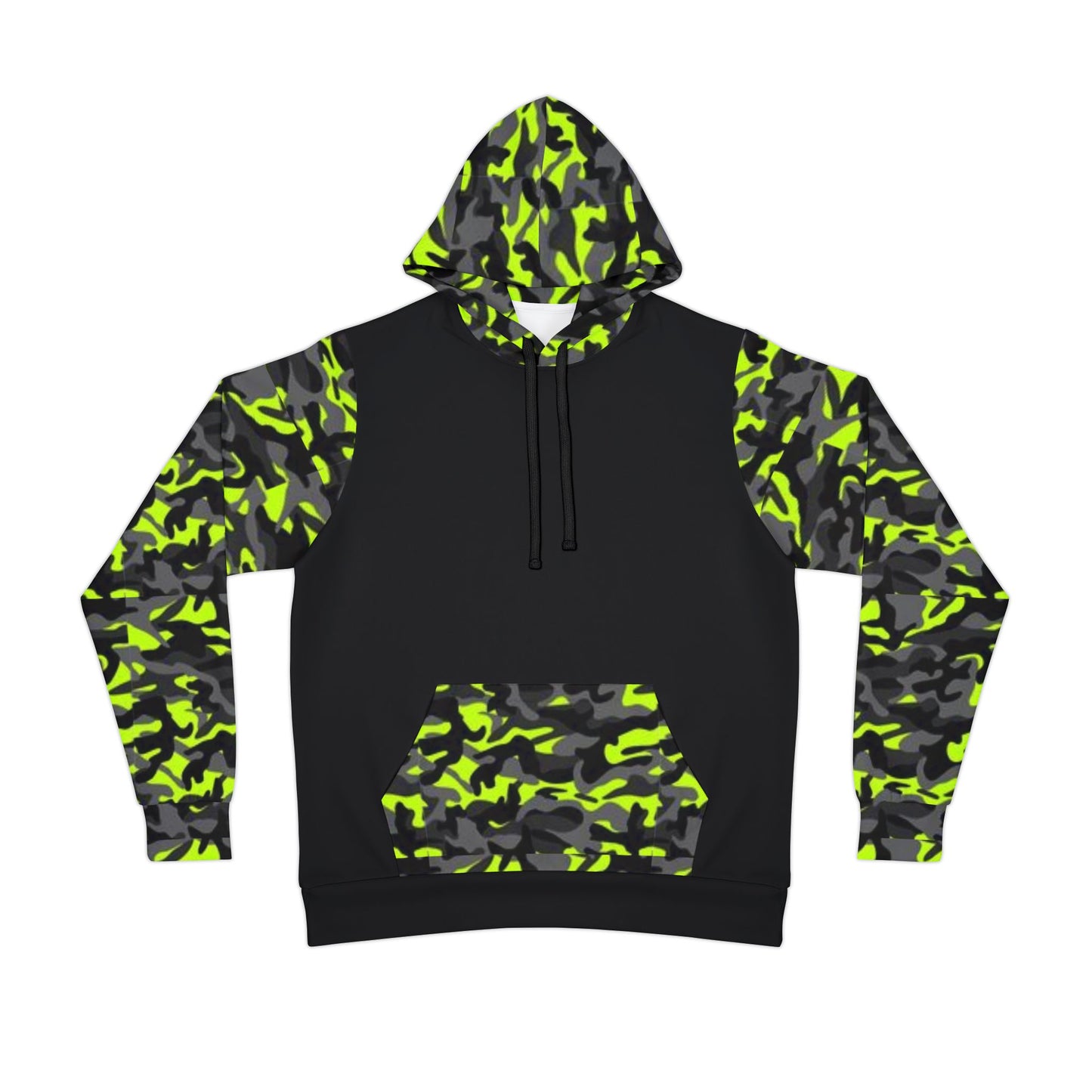 ⚡ Neon Green Camo Hoodie – Bold & Vibrant Streetwear for Active Lifestyles