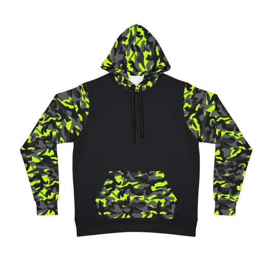 ⚡ Neon Green Camo Hoodie – Bold & Vibrant Streetwear for Active Lifestyles