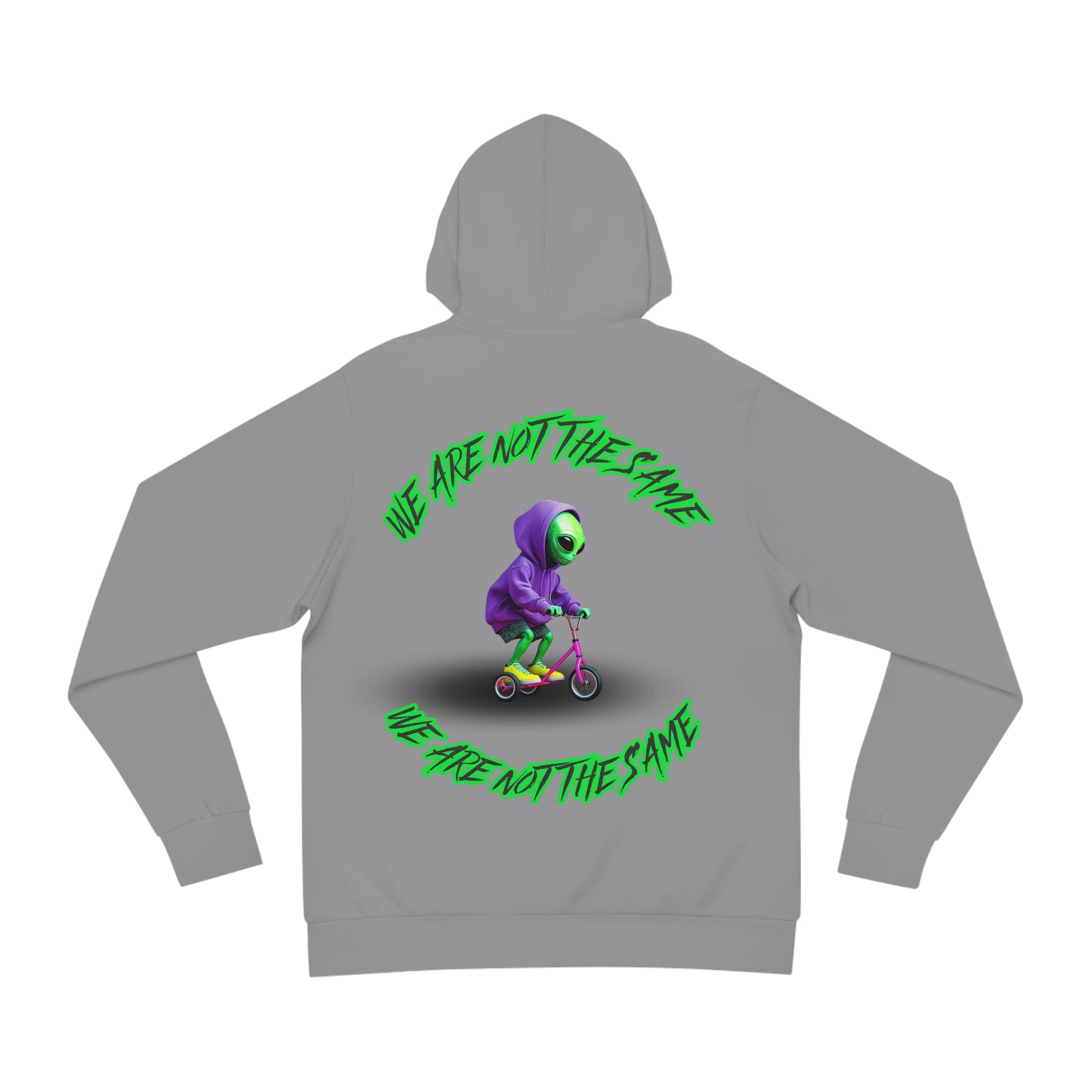 Moonstone Grey Alien Knit for Men & Women – "We Are Not The Same" Futuristic Sweatshirt