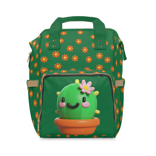 Cute Cactus Multipurpose Diaper Backpack - Perfect for Moms 🌵👜