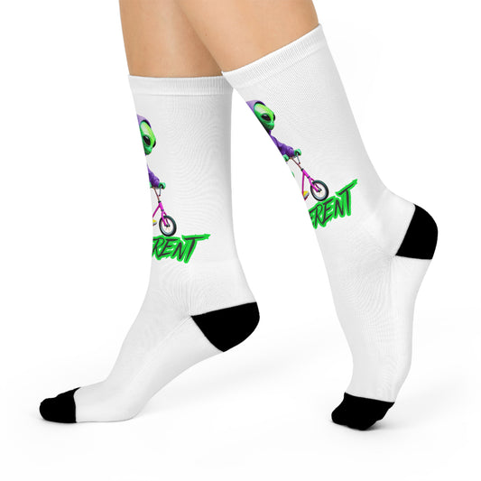 Cushioned Crew Socks- Alien, Different