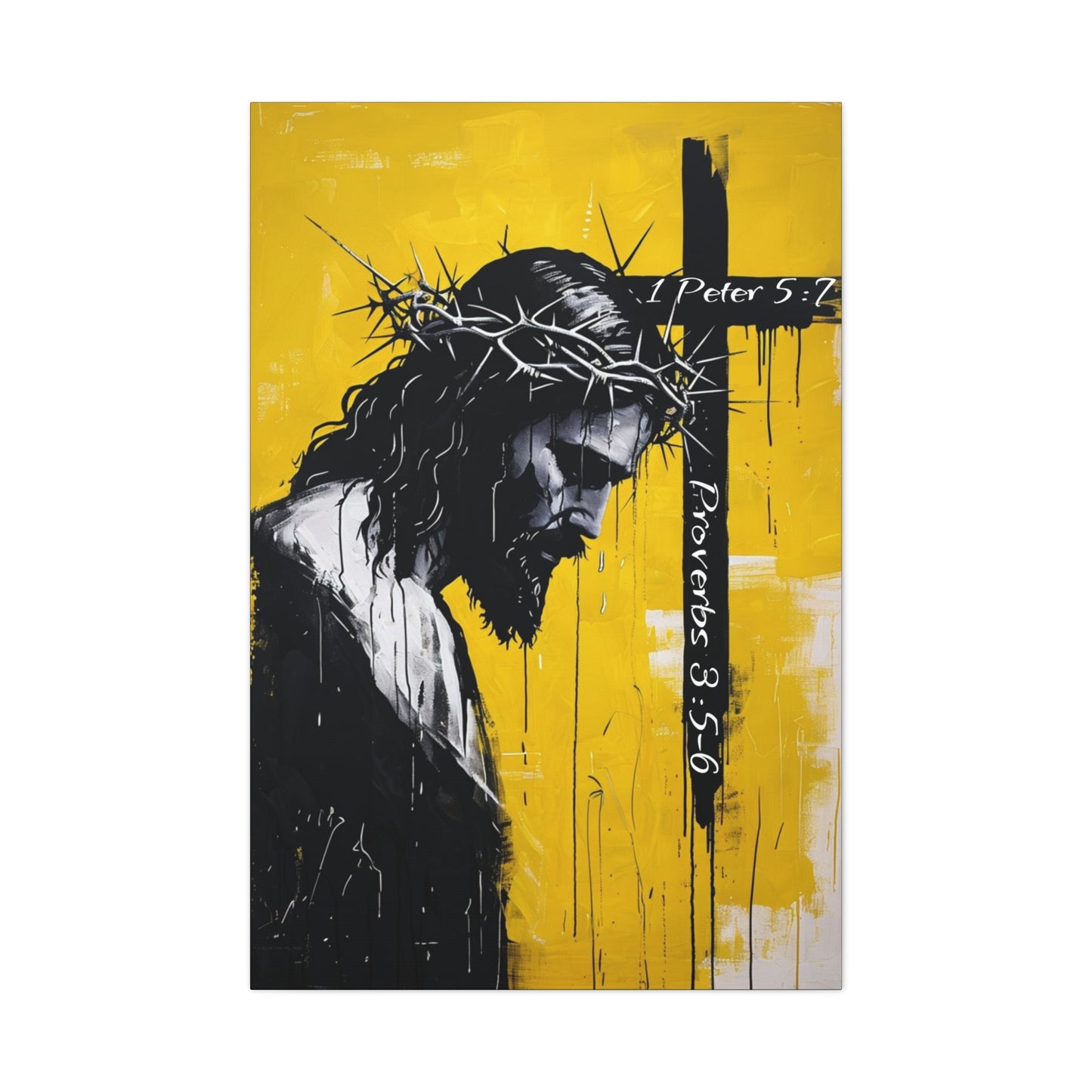 Inspirational Canvas Gallery Wrap - Proverbs 3:5-6 Art
