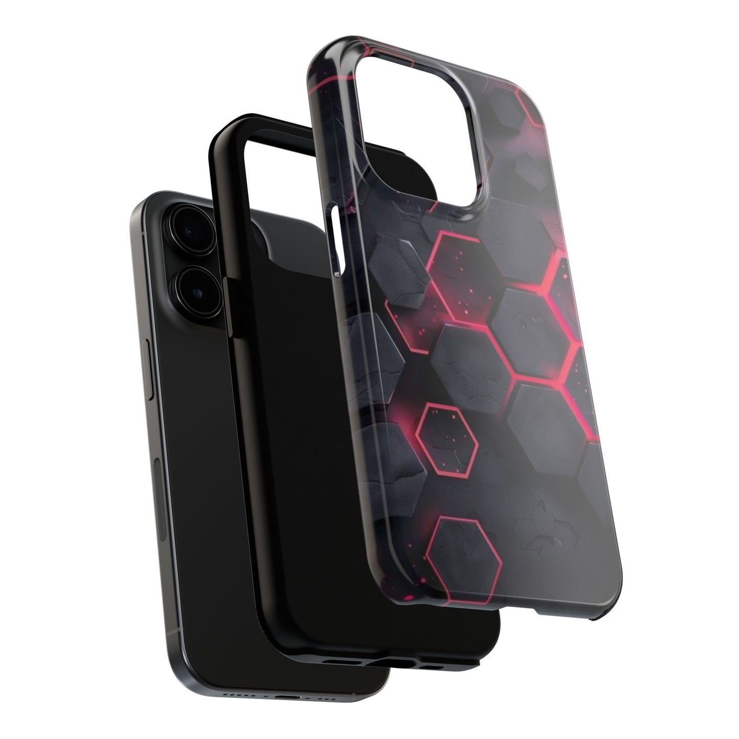 Stylish Tough Phone Cases with Hexagonal Design - Durable Protection for Tech Lovers