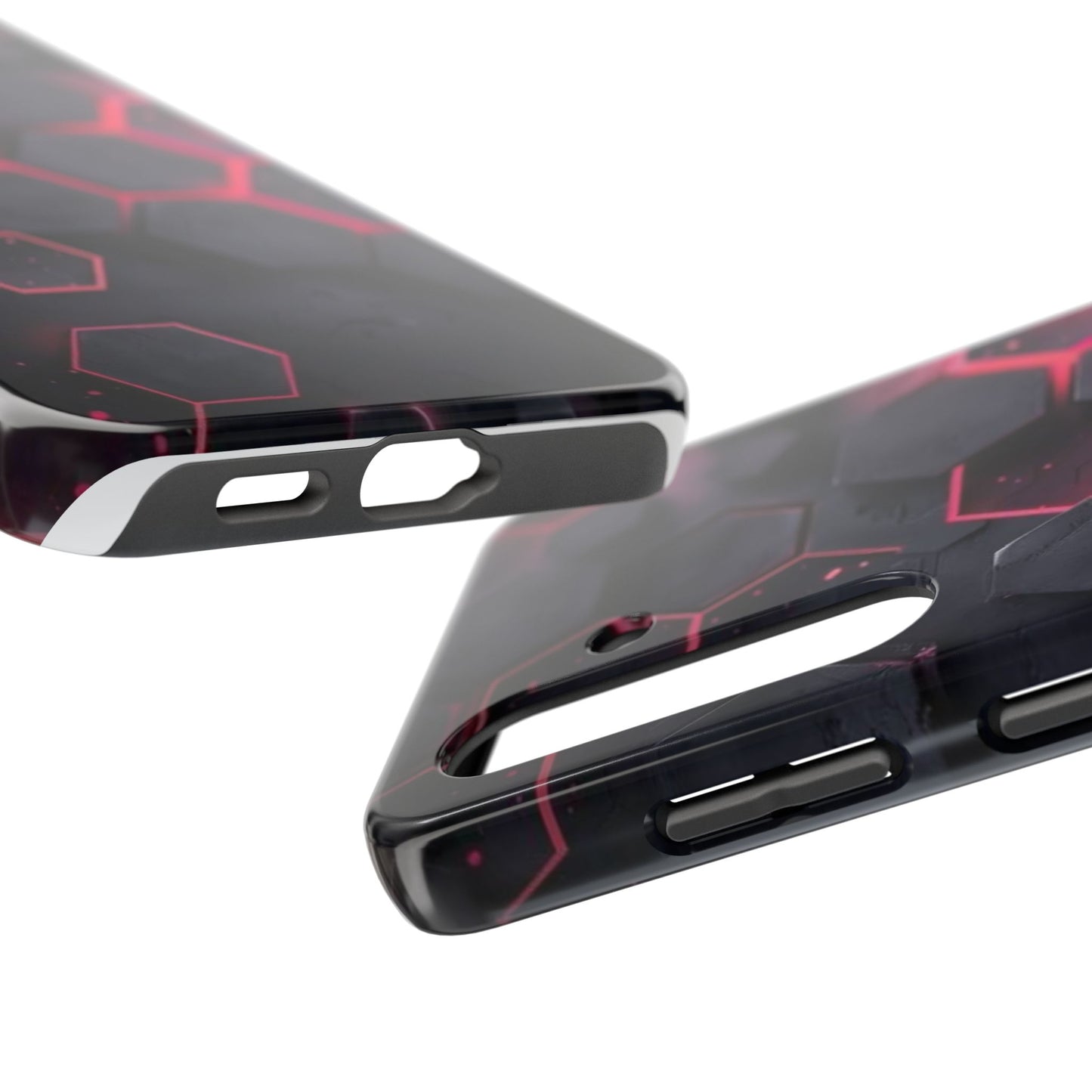 Stylish Tough Phone Cases with Hexagonal Design - Durable Protection for Tech Lovers