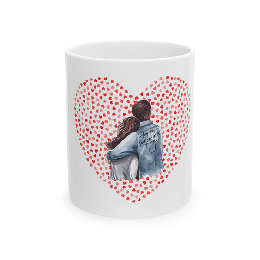 Love Heart Ceramic Mug - Perfect Gift for Couples & Anniversaries 💖☕🎁