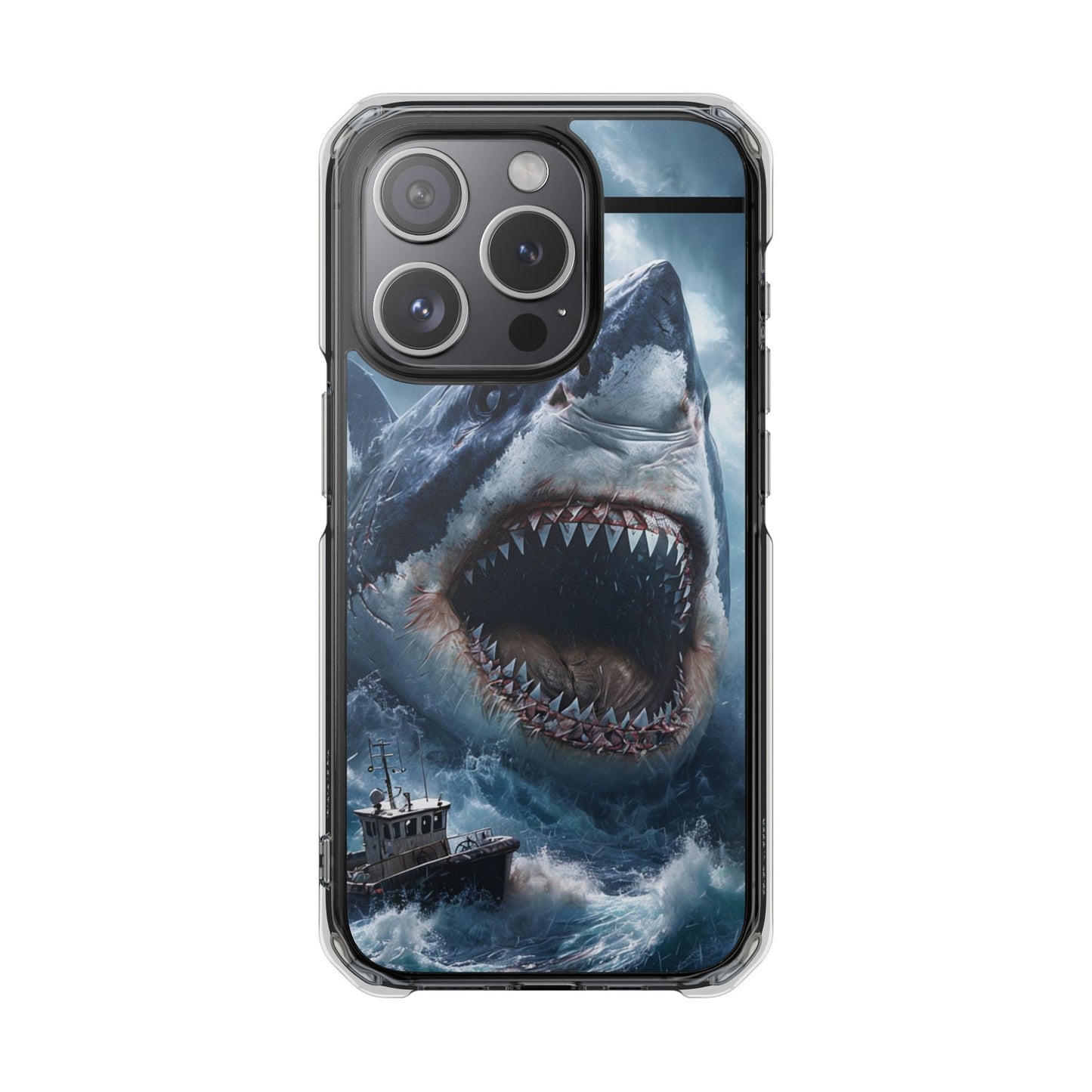 Shark Attack Magnetic Clear Impact Case – Ocean Adventure Phone Cover
