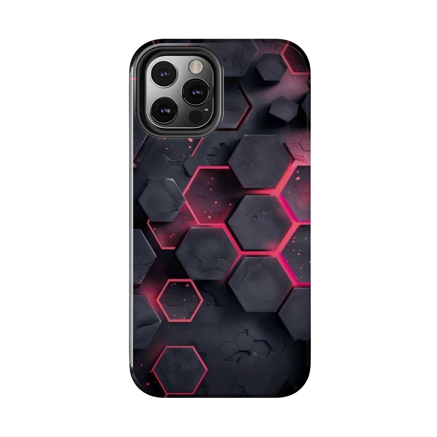 Stylish Tough Phone Cases with Hexagonal Design - Durable Protection for Tech Lovers