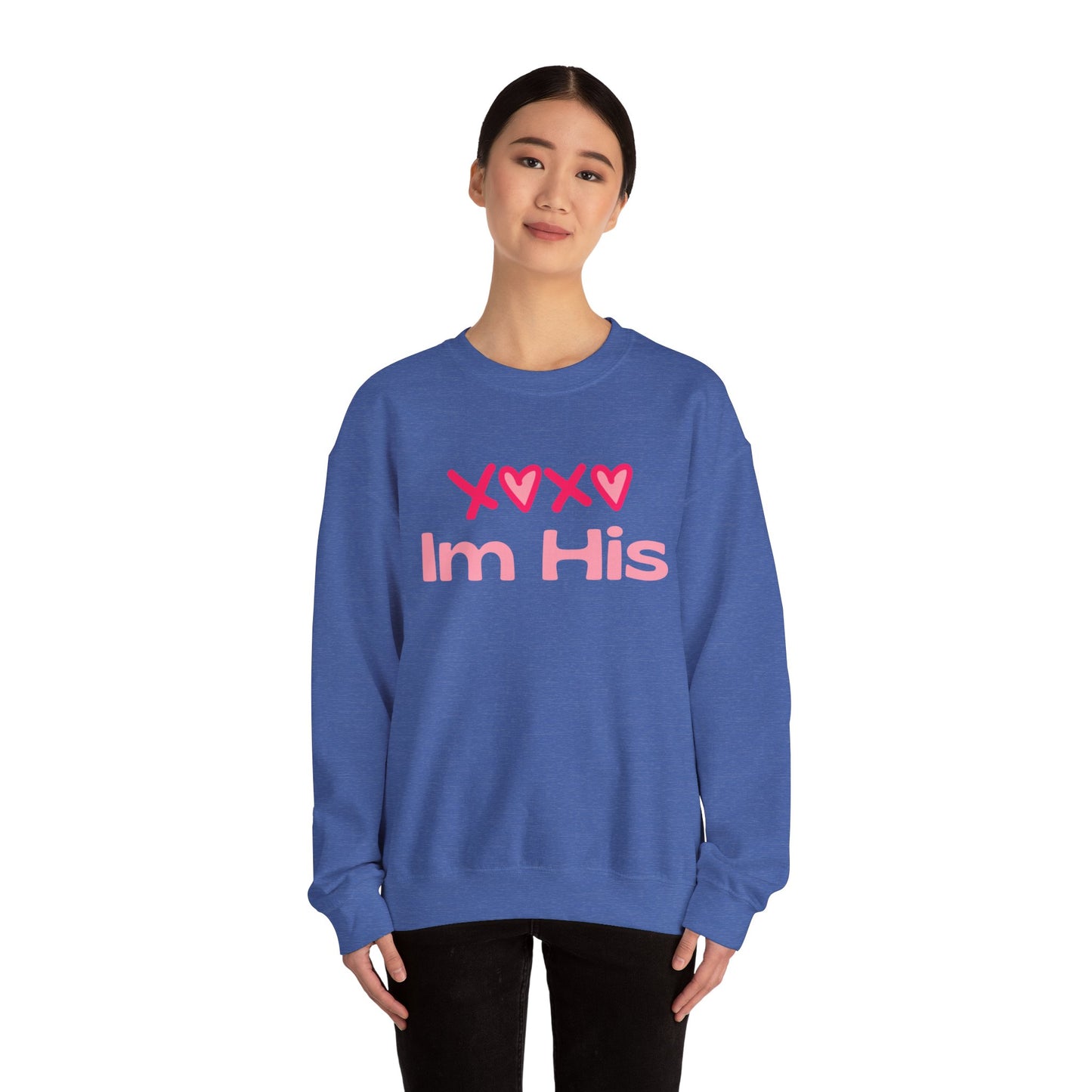 Cotton Blush XOXO Sweatshirt for Women – I’m His Romantic Everyday Lovewear